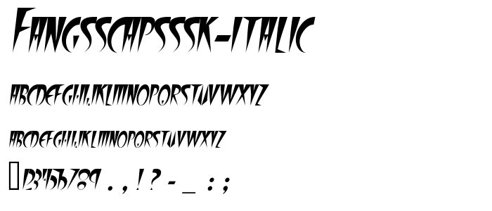 FangsSCapsSSK Italic font