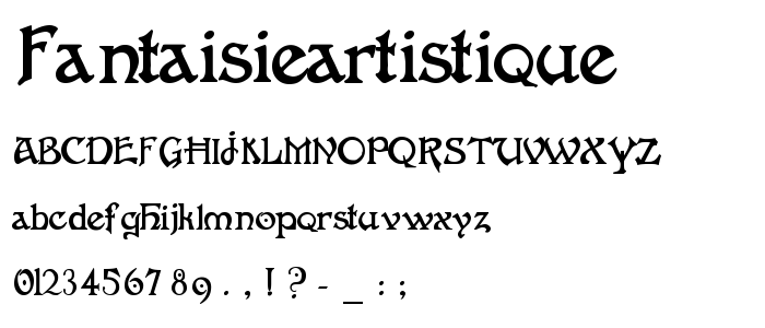 FantaisieArtistique font