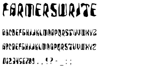 FarmersWrite font