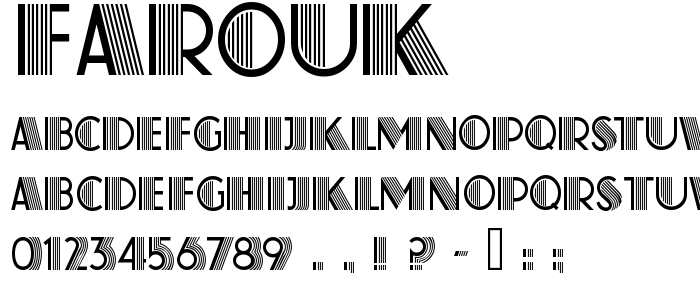 Farouk font