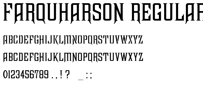 Farquharson Regular font