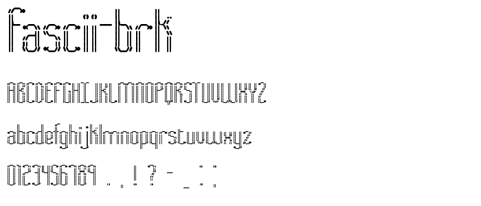 Fascii BRK font