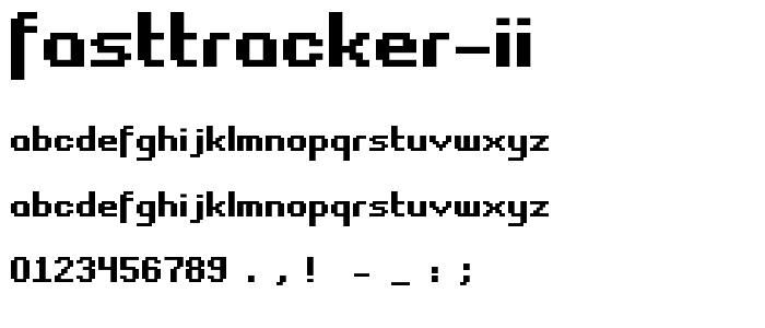 Fasttracker II font