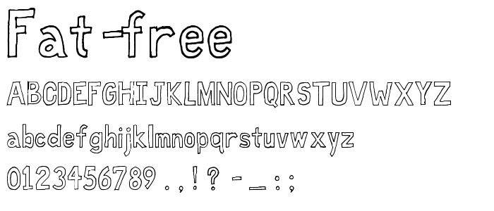Fat Free font