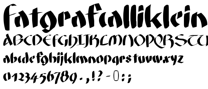 FatGrafCalliklein font