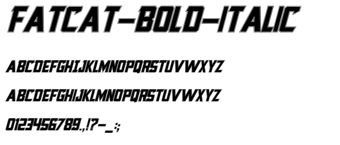 Fatcat Bold Italic font