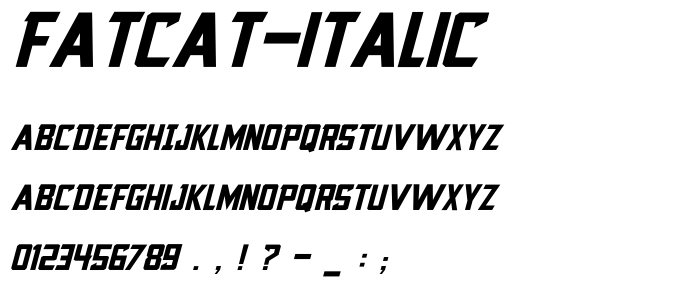 Fatcat Italic font