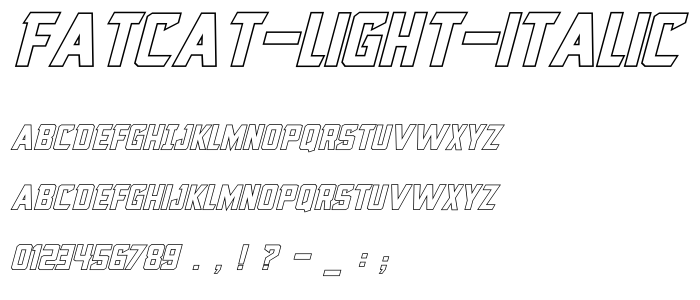 Fatcat Light Italic font