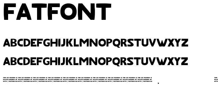 Fatfont font