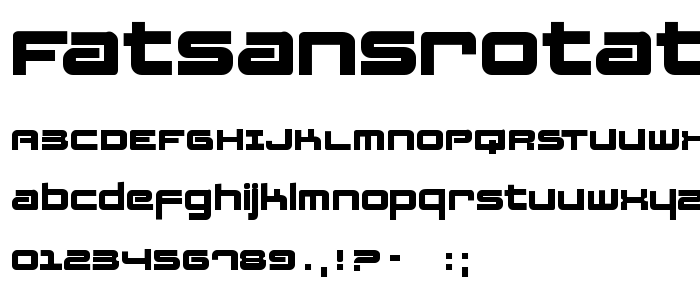 FatsansRotated font