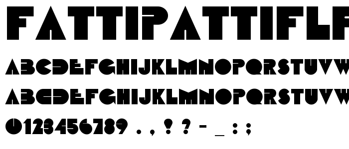 FattiPattiFLF font