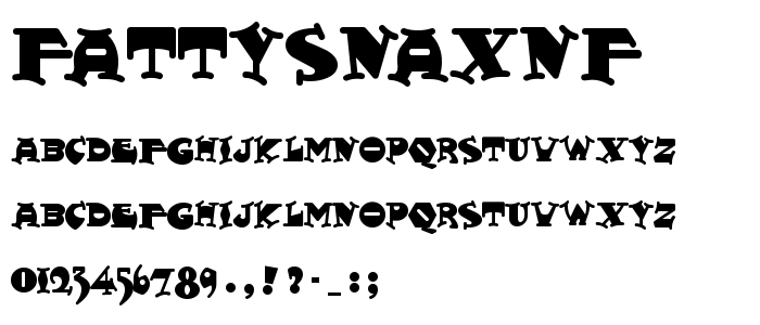 FattySnaxNF font