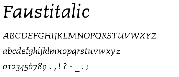 Faustitalic font