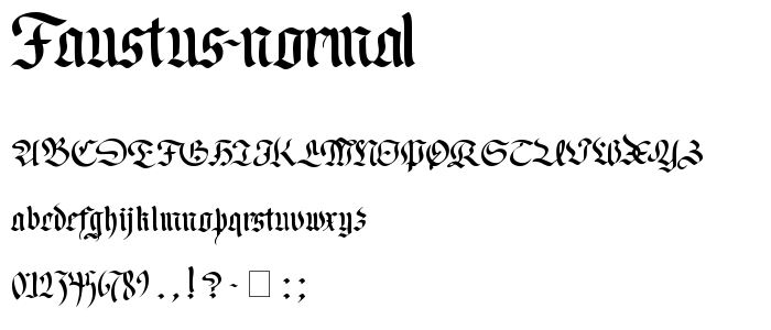Faustus Normal font