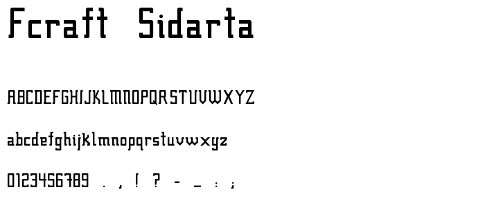 Fcraft Sidarta font