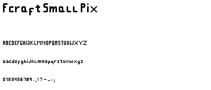 Fcraft Small Pix font