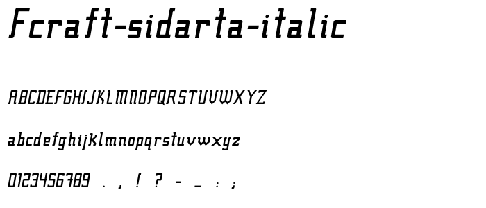 Fcraft Sidarta Italic font