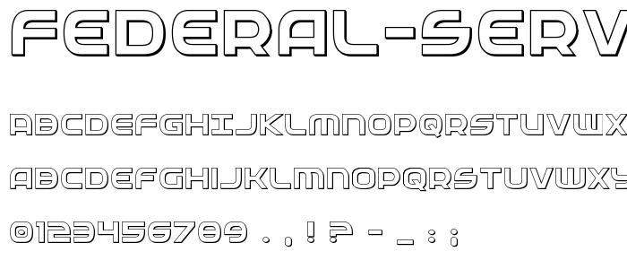Federal Service 3D Regular font