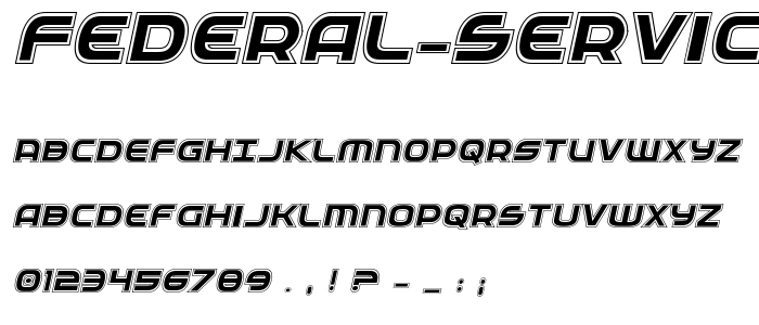 Federal Service Academy Italic font
