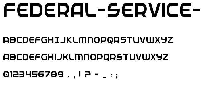 Federal Service Condensed font