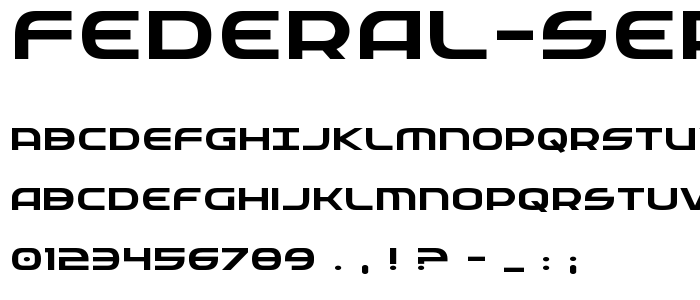 Federal Service Expanded font
