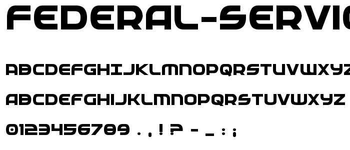 Federal Service ExtraBold font