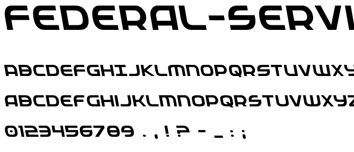 Federal Service Leftalic font