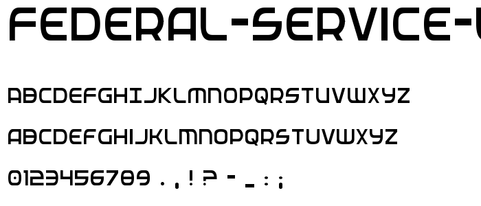Federal Service Light Condensed font