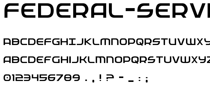 Federal Service Light font
