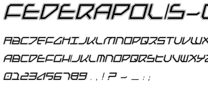 Federapolis College Italic font