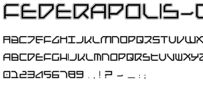 Federapolis College font