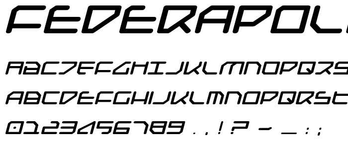 Federapolis Expanded Bold Italic font