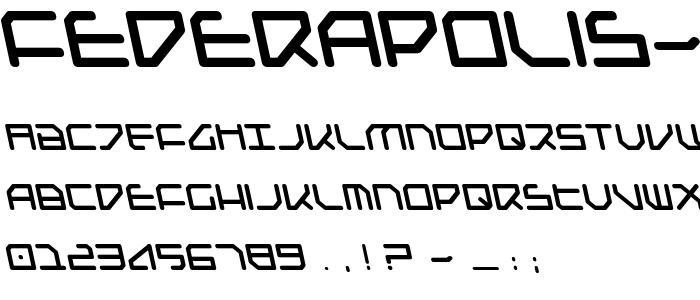 Federapolis Leftalic Bold font