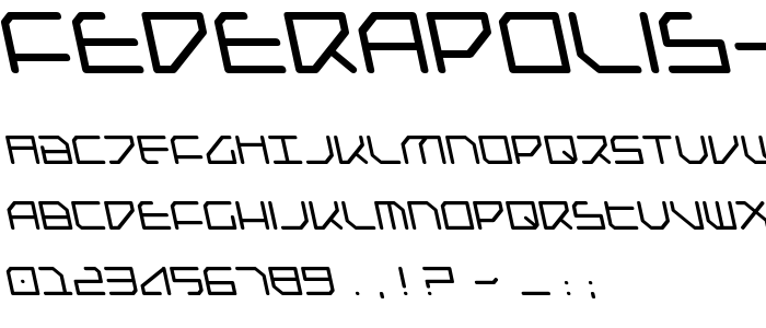 Federapolis Leftalic font