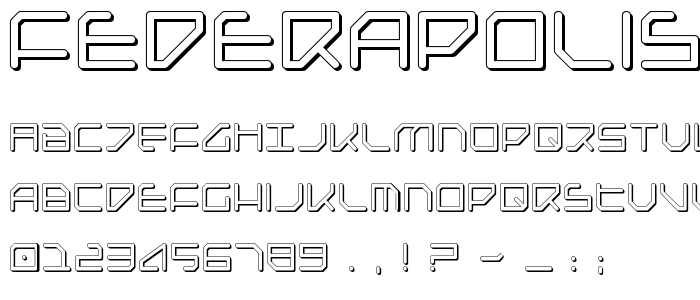 Federapolis Shadow font