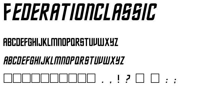 FederationClassic font