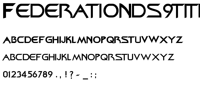 FederationDS9Title font