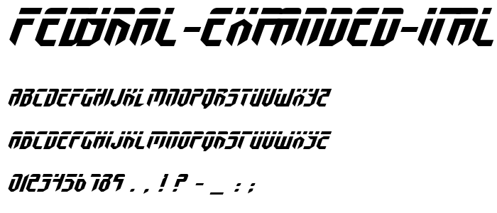 Fedyral Expanded Italic font