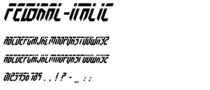 Fedyral Italic font