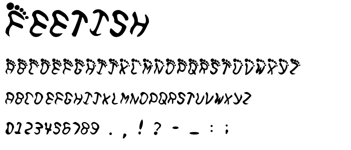 Feetish font