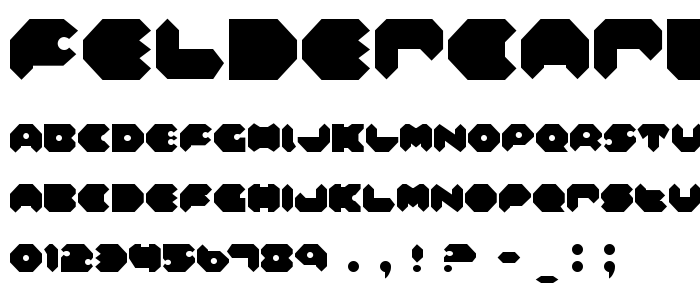 Feldercarb font