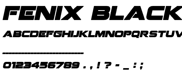 Fenix BlackletterCaps Italic font