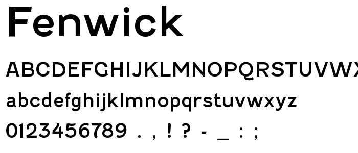 Fenwick font