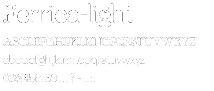 Ferrica-Light font
