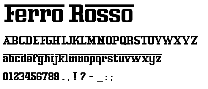 Ferro Rosso font