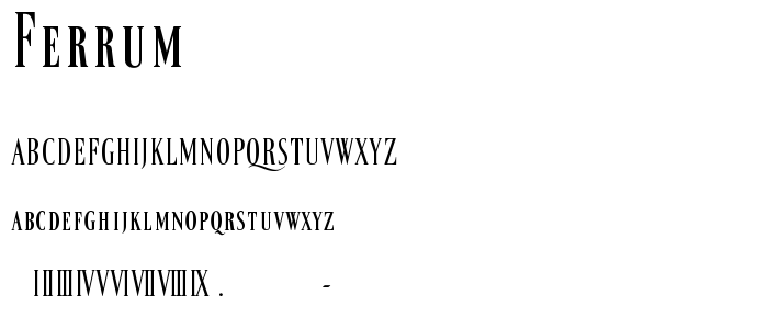 Ferrum font