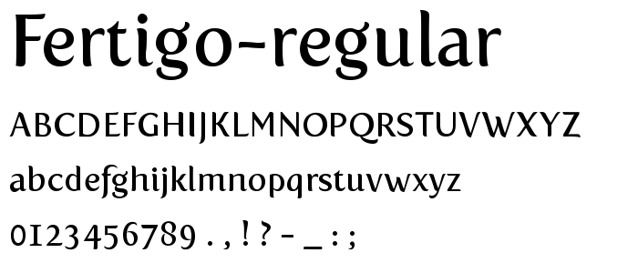 Fertigo-Regular font