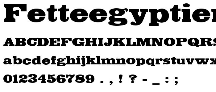 FetteEgyptienne font