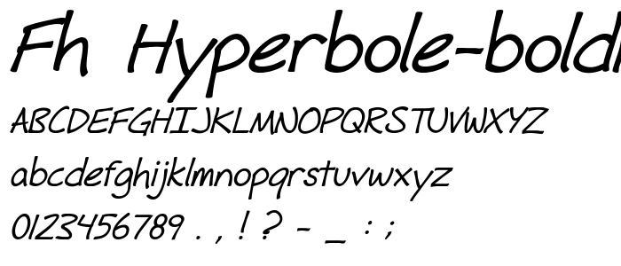 Fh_Hyperbole-BoldItalic font