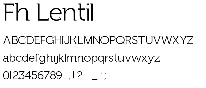 Fh_Lentil font